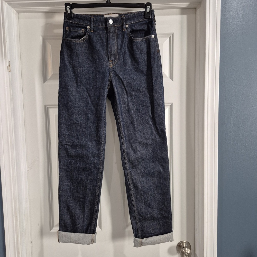 Everlane Jeans Womens 28 The High Rise Straight Dark Wash Classic